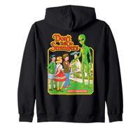 Don't Talk to Strangers Alien UFO Retro Funny Adult Humor Sweat à Capuche