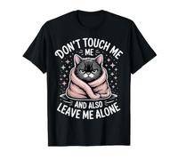 Don't Touch Me and Also Leave Me Alone Introverti |- T-Shirt Graphique avec Valeur, Homme, Noir, S