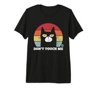 Don't Touch Me Funny Cat T-Shirt Haut de Gamme