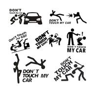 Dont Touch My Car Decal - Humor Bumper Sticker, Waterproof Adhesive Label, Strong Durablee Vinyl Build, Eye Catching Warning Design | Simple Application Removal, Exterior Styling Accessory Vehicle Win