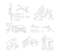 Dont Touch My Car Decal - Humor Bumper Sticker, Waterproof Adhesive Label, Strong Durablee Vinyl Build, Eye Catching Warning Design | Simple Application Removal, Exterior Styling Accessory Vehicle Win