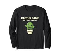 Dont Touch The Plant Too Late Cactus Game Humour Manche Longue