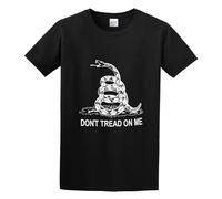 Dont Tread on Me Gadsden Flag Police Unisex 100% Cotton Short-Sleeve T-Shirts Black L