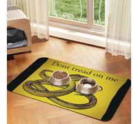 Dont Tread On Me Tapis de nourriture pour chien de 40,6 x 61 cm, antidérapant, super absorbant, passe au lave-vaisselle, pour la nourriture et l'eau, joli tapis d'alimentation à séchage rapide pour