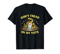 Don't Tread on My Vote Patriotic Snake Vote Droits de Vote T-Shirt