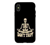 Don't Trip Squelette Gamer Méditation Humour Coque pour iPhone X/XS