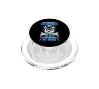 Don't Underestimate A Plumber Some Days Even The Devil Sits PopSockets PopGrip pour MagSafe