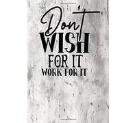 Don't Wish For It Work For It: Guitar Tab Lined 6x9 Black Granite