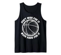 Don't Wish for It Work Hard for It Kids Cool Basketball Drip Débardeur