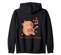 Don't Worry Be Cappy Capybara Musical Sweat à Capuche