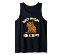 Don't Worry Be Capy - Funny Capybara Surfing Design Débardeur