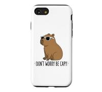 Don't Worry Be Capy Lunettes de Soleil Amusantes avec Citation Positive Coque pour iPhone SE (2020) / 7/8