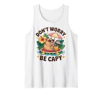 Don't Worry Be Capy Women Boys Kids Funny Capybara Rodents Débardeur