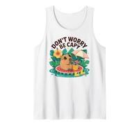 Don't Worry Be Capy Women Boys Kids Funny Capybara Rodents Débardeur