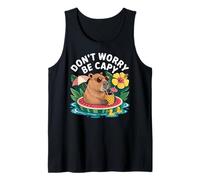 Don't Worry Be Capy Women Boys Kids Funny Capybara Rodents Débardeur