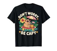Don't Worry Be Capy Women Boys Kids Funny Capybara Rodents T-Shirt