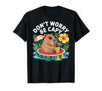 Don't Worry Be Capy Women Boys Kids Funny Capybara Rodents T-Shirt