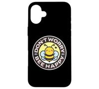 Don't Worry Bee Happy Bumblebee Pun Mignon Kawaii Bee Coque pour iPhone 16 Plus