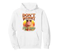 Don't Worry Capybara Lunettes de Soleil rétro Motif Coucher de Soleil Sweat à Capuche
