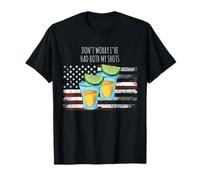 Don't Worry I've Had Both My Shots Drapeau américain 4 Juillet T-Shirt