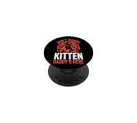 Don't Worry Kitten Daddy's Here Alpha Wolf Male Meme PopSockets PopGrip Adhésif