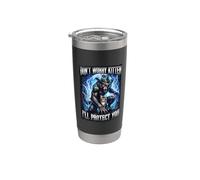 Don't Worry Kitten I Will Protect You Loup-garou Gobelet isotherme en acier inoxydable double paroi