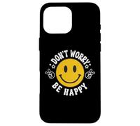 Don't Worry We Be Happy Smile Face Retro Groovy 70s Coque pour iPhone 16 Pro Max