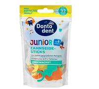 Dontodent Lot de 32 bâtonnets de fil dentaire Junior