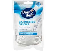 Dontodent Lot de 40 bâtonnets de fil dentaire non cirés avec étui