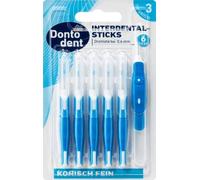 DONTODENT Lot de 6 brossettes interdentaires Bleu 0,6 mm ISO 3