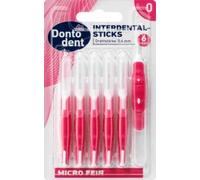 Dontodent Lot de 6 brossettes interdentaires Rose 0,4 mm ISO 0