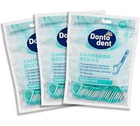 Dontodent Sensitive Lot de 3 paquets de 40 bâtonnets de fil dentaire (120 pièces)