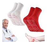 Donubiiu 2026 Chaussettes de compression en tourmaline auto-chauffantes avec effet massant, coupe ergonomique, pour homme et femme, pour l'extérieur, le ski, la randonnée, le camping, la course, 2