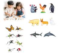 Donubiiu 2026 Insect & Animal Slot Assembly Toys, Kids' Insect & Animal Slot Assembly Toys with Toyses for Kids, 8pcs Lifelike Insects/Animals Models,3 Progressive Difficulty Level (2PCS-C)