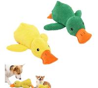 Donubiiu 2026 New Calming Duck, Upgrade The Mellow Dog Calming Duck, Squeaker Ducks Dogs Toy, Teeth Grinding and Biting Resistance, for Indoor Dogs (2PCS-a)