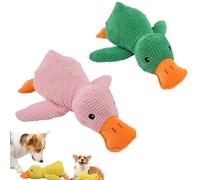 Donubiiu 2026 New Calming Duck, Upgrade The Mellow Dog Calming Duck, Squeaker Ducks Dogs Toy, Teeth Grinding and Biting Resistance, for Indoor Dogs (2PCS-b)