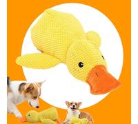 Donubiiu 2026 New Calming Duck, Upgrade The Mellow Dog Calming Duck, Squeaker Ducks Dogs Toy, Teeth Grinding and Biting Resistance, for Indoor Dogs (Yellow)