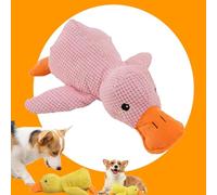 Donubiiu 2026 New Calming Duck, Upgrade The Mellow Dog Calming Duck, Squeaker Ducks Dogs Toy, Teeth Grinding and Biting Resistance, for Indoor Dogs (Pink)