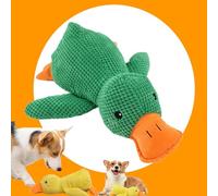 Donubiiu 2026 New Calming Duck, Upgrade The Mellow Dog Calming Duck, Squeaker Ducks Dogs Toy, Teeth Grinding and Biting Resistance, for Indoor Dogs (Green)