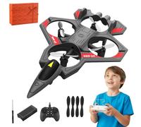 Donubiiu 2026 New Remote Controlled Fighter Jet, Rc Jets Plane for Kids, Fighter Jet Toys, Three Electric Version, 360° Flip, 3 Speeds Adjustable Rc Fighters (Dark Gray,Single Battery Version)