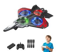 Donubiiu 2026 New Remote Controlled Fighter Jet, Rc Jets Plane for Kids, Fighter Jet Toys, Three Electric Version, 360° Flip, 3 Speeds Adjustable Rc Fighters (Red,Triple Battery Version)