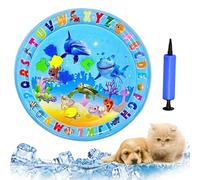 Donubiiu AcquaZen Tapis d'eau rafraîchissant pour chats, chiens, chats (65 cm), tapis de jeu aquatique, sensoriel, jouet interactif pour petits chiens et chats (D )