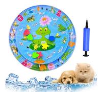 Donubiiu AcquaZen Tapis d'eau rafraîchissant pour chats, chiens, chats (65 cm), tapis de jeu aquatique, sensoriel, jouet interactif pour petits chiens et chats (E)