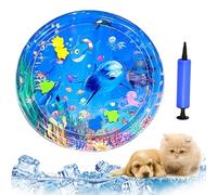 Donubiiu AcquaZen Tapis d'eau rafraîchissant pour chats, chiens, chats (65 cm), tapis de jeu aquatique sensoriel, jouet interactif pour petits chiens et chats (C)