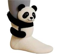 Donubiiu Chaussettes avec doudou Dran, chaussettes en tricot 3D avec animaux, chaussettes d'animaux crochetées à la main, chaussettes chaudes pour l'hiver