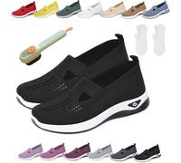 Donubiiu Chaussures Annelie - Chaussures d'été qui font ressentir la légèreté - Chaussures orthopédiques pour femme - Pied large - Chaussures d'été à enfiler - Légères et confortables - En maille
