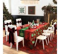 Donubiiu Christmas Burgundy Velvet Chair Sashes, Velvet Chair Bows with Elastic Band, 11.8x29.5 inch Burgundy Christmas Chairs Bows, for Banquet, Kitchen, Hotel Home Wedding Event Party (2PCS)