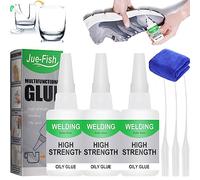 Donubiiu Colle huileuse à haute résistance, colle Jue Fish Glue, colle à l'huile haute résistance, colle multifonction Jue Fish, colle super forte tout usage (3 pièces, 50 g)