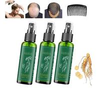 Donubiiu CrownCure RedGinseng Lot de 3 sprays régénérateurs de cheveux RedGinseng, Spray régénérant des cheveux RedGinseng, Kortin RedGinseng Spray régénérant pour cheveux au ginseng rouge pour femmes