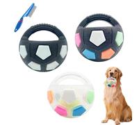 Donubiiu Durable Toy Ball, Anti-Stress Ball for Dogs, Chew-Proof Dog Toy Ball, Indestructible, for Small, Medium and Large Dogs, Indoor/Outdoor Use (3PCS)